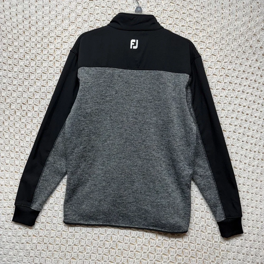 FootJoy FJ Golf Jacket Mens L Gray Full Zip Long Sleeve Performance Fleece
